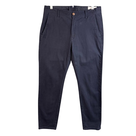 Mott & Bow Mens 30x30 Navy Stretch Chino Pants Slim Fit Cotton Elastane